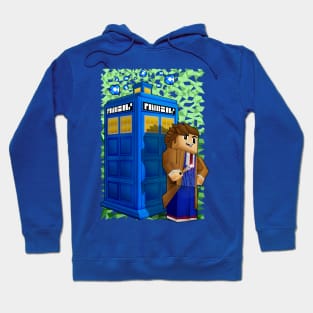 10th Doctor in 8 bit world Hoodie